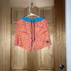 Neff men’s neon and Blue Shorts size S